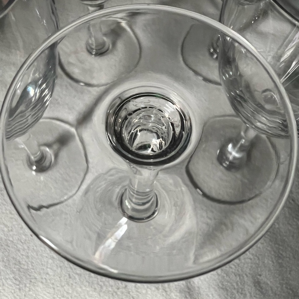 Vintage Crystal Wine Glasses set of 5 heavy - Picture 6 of 9